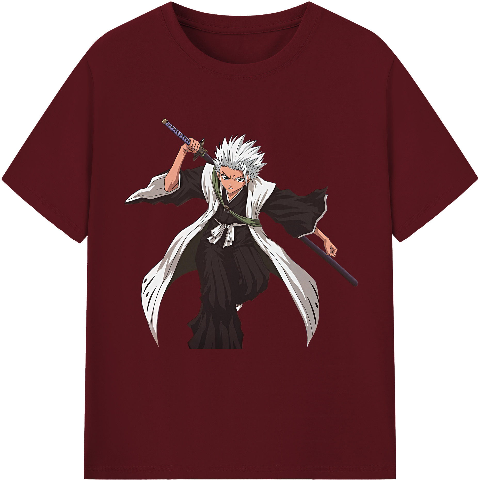 （画像用） ブリーチ 日番谷冬獅郎（ひつがや とうしろう） BLEACH Hitsugaya Toushirou 綿100％半袖Tシャツ（フロントプリント）